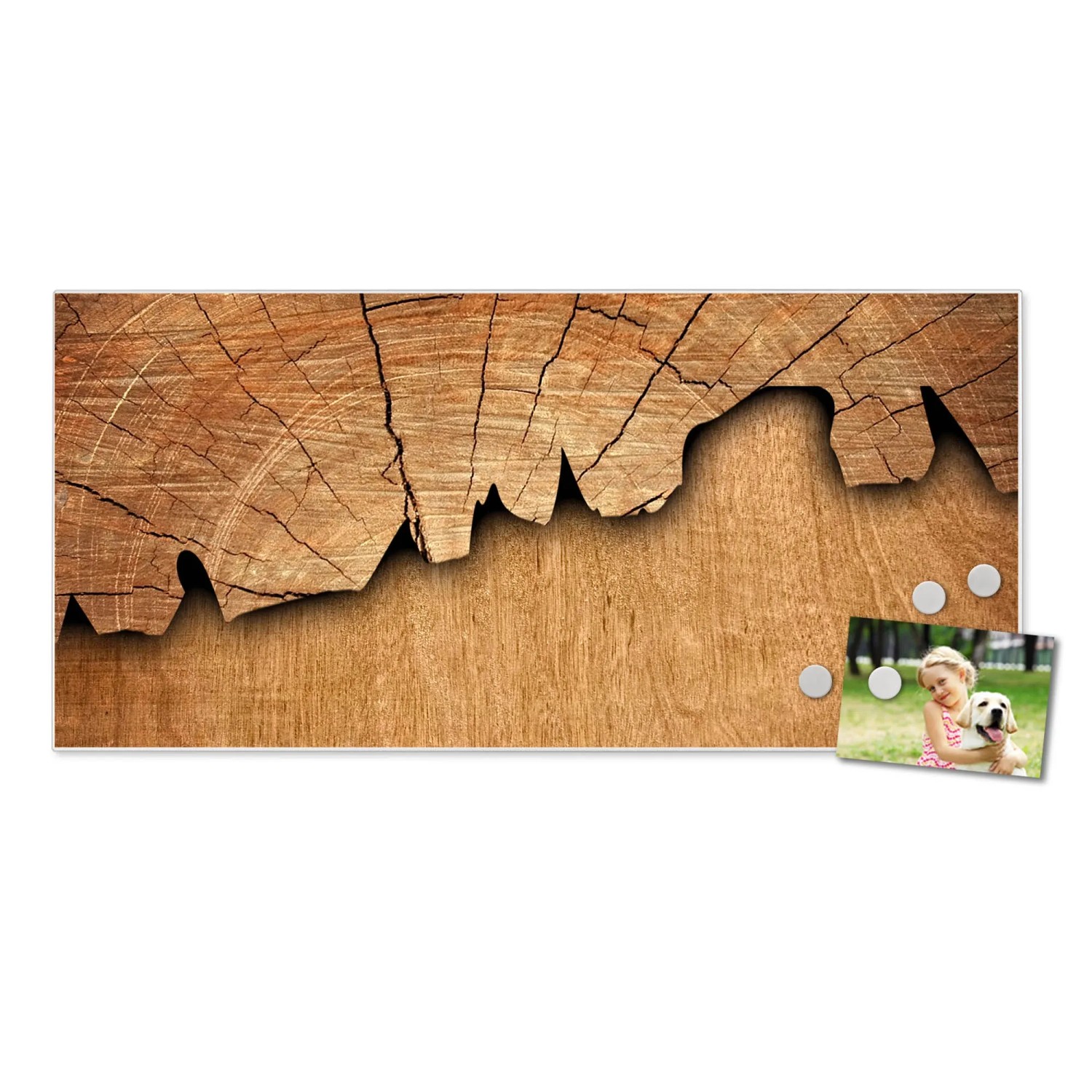 Banjado Magnettafel 30x75 Cm – Magnetwand Aus Metall Mit Motiv, Inkl. 4 Magneten & Montagezubehör