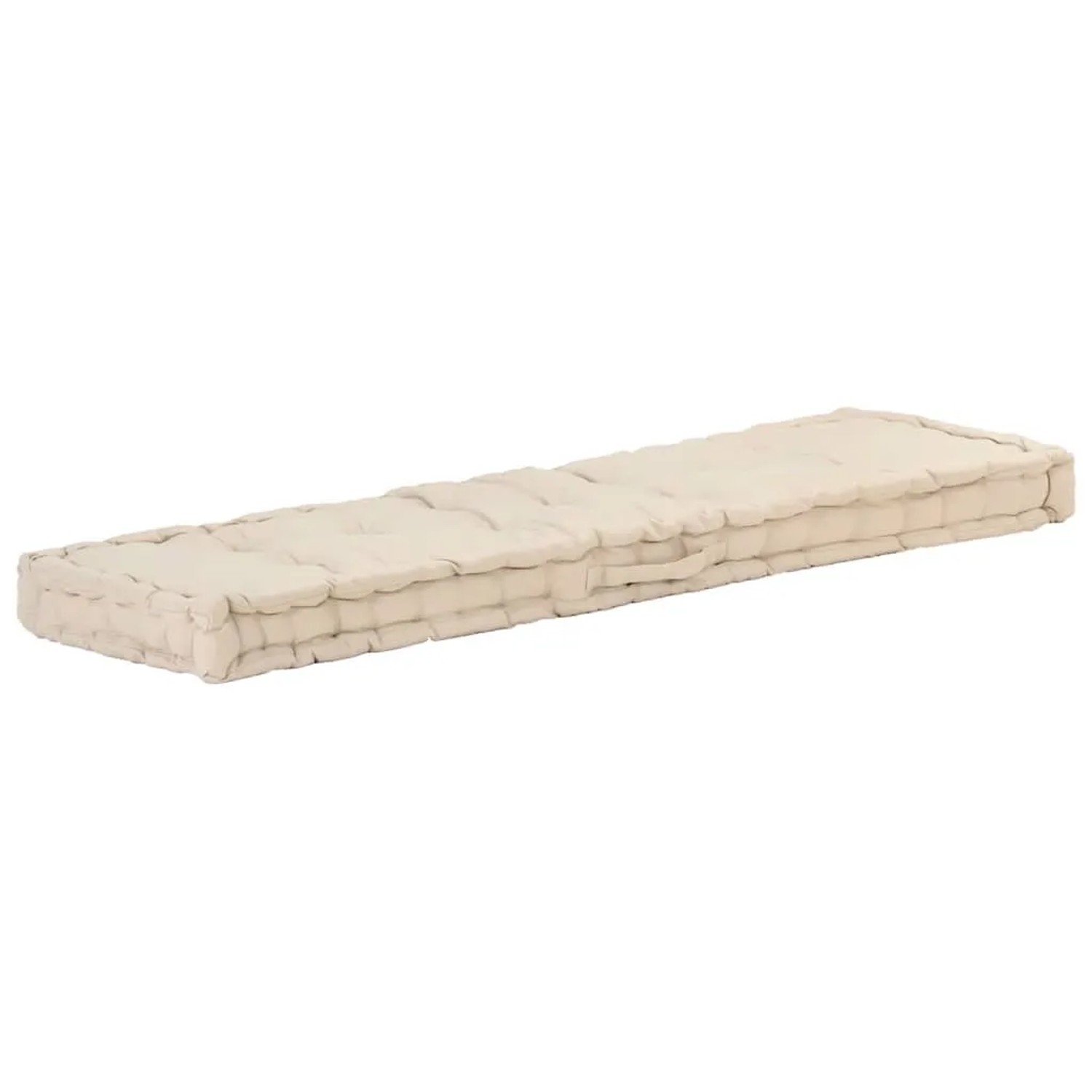 vidaXL Palettenkissen Baumwolle 120x40x7 cm Beige 48679
