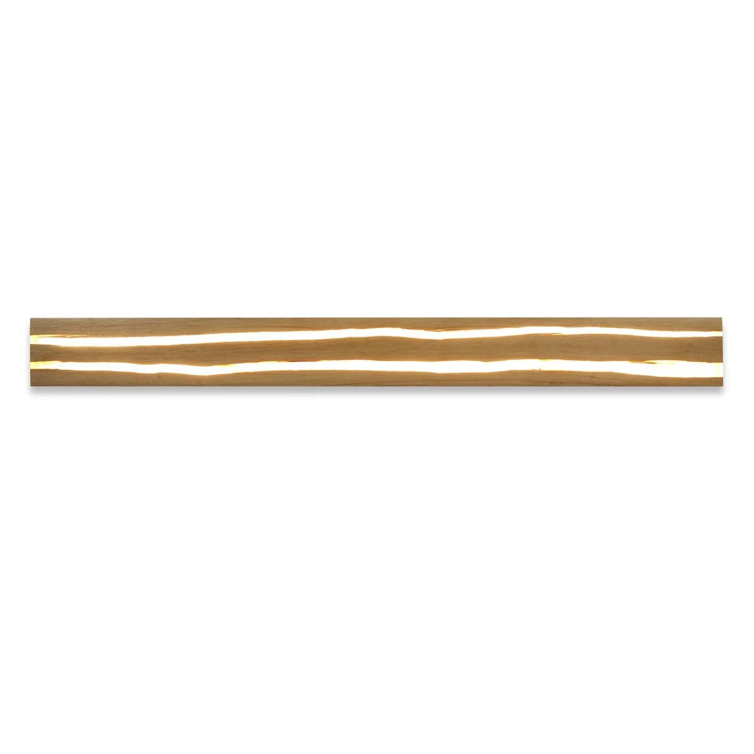 NETTLIFE LED Wandleuchte aus Holz L100cm Braun