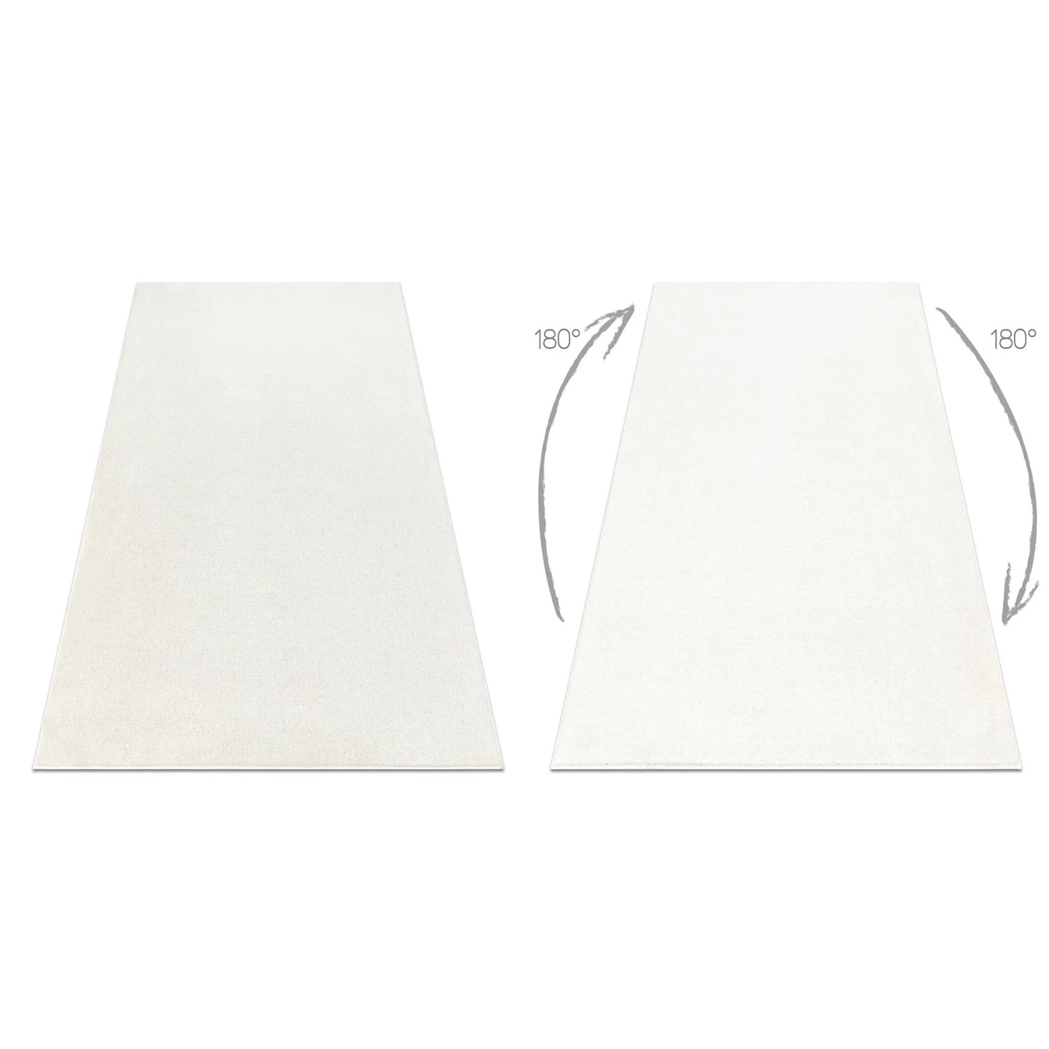 RugsX Teppich Eton Plus Creme, 400x400 cm, mit 180° Drehung dargestellt.