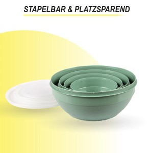Bestgoodies Vorratsdosen 12er Set, rund, grün, 3x4er mit Deckel.