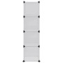 vidaXL Aufbewahrungswürfel-Organizer mit 12 Würfeln und Türen Transparent PP 340555_5