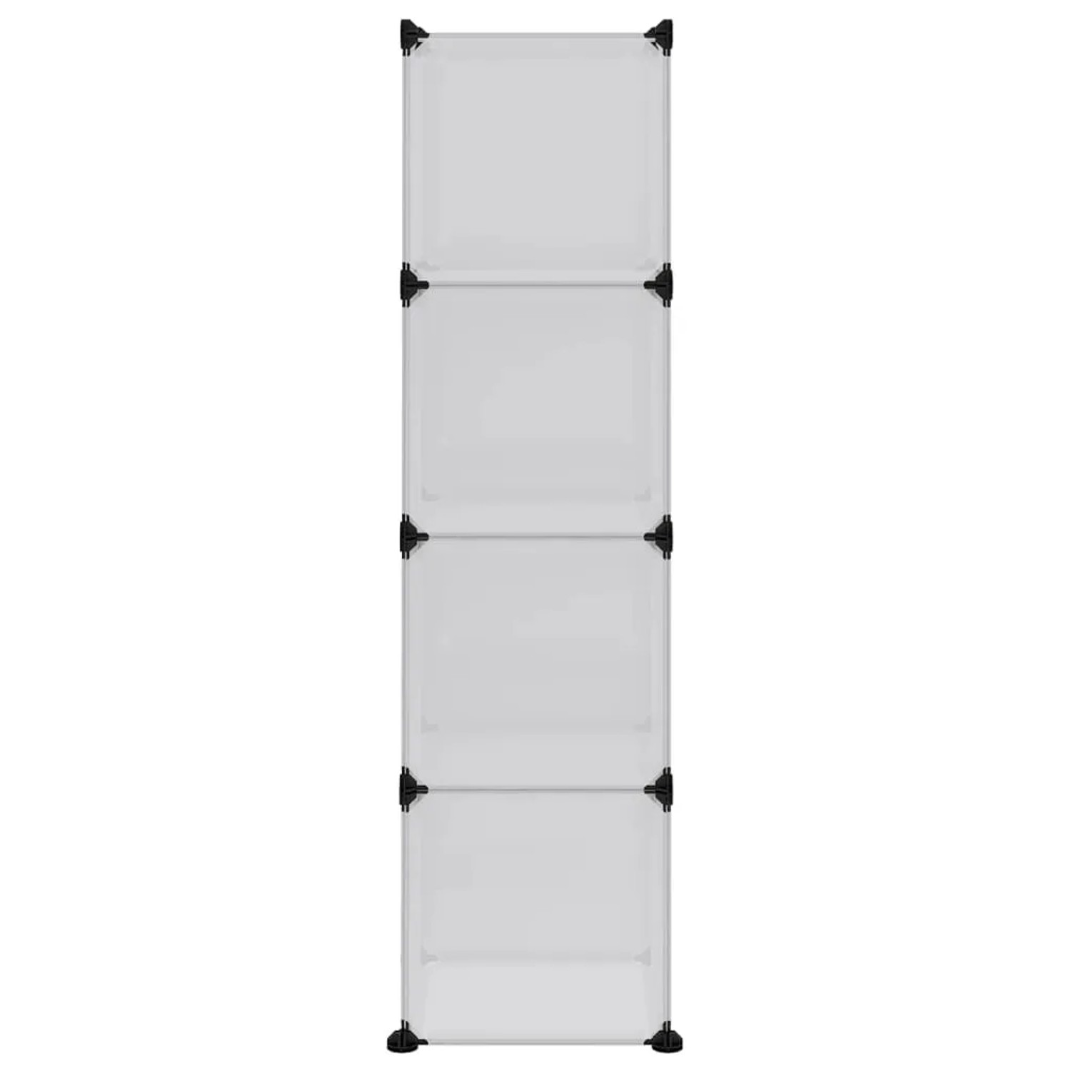 vidaXL Aufbewahrungswürfel-Organizer mit 12 Würfeln und Türen Transparent PP 340555_5