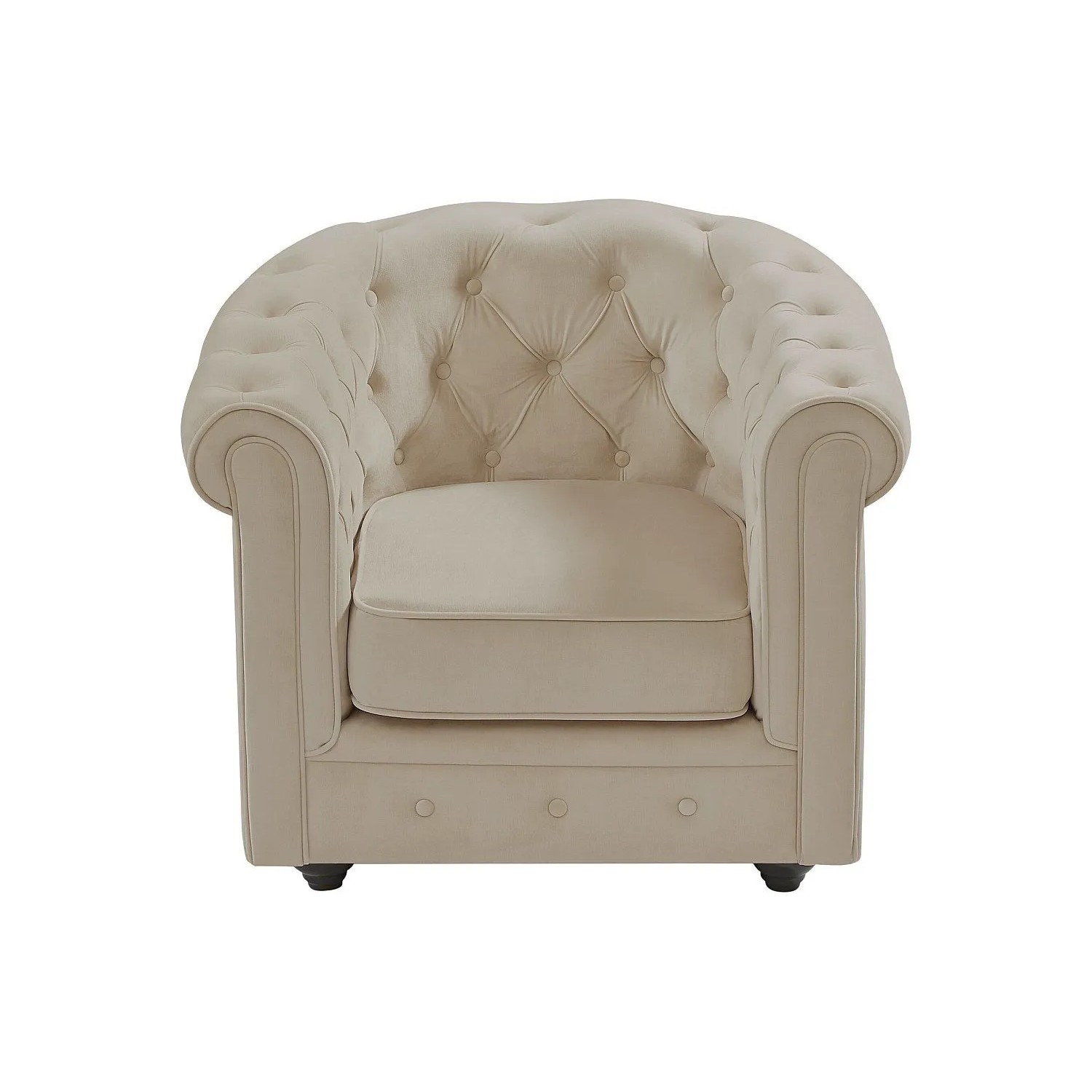 Vente-unique Sessel Mit Gerader Rückenlehne Chesterfield Beige 82 cm