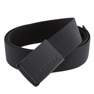 Schwarzer Terrax Workwear Stretch Gürtel, Größe 99, mit Metallschnalle für Arbeitskleidung.