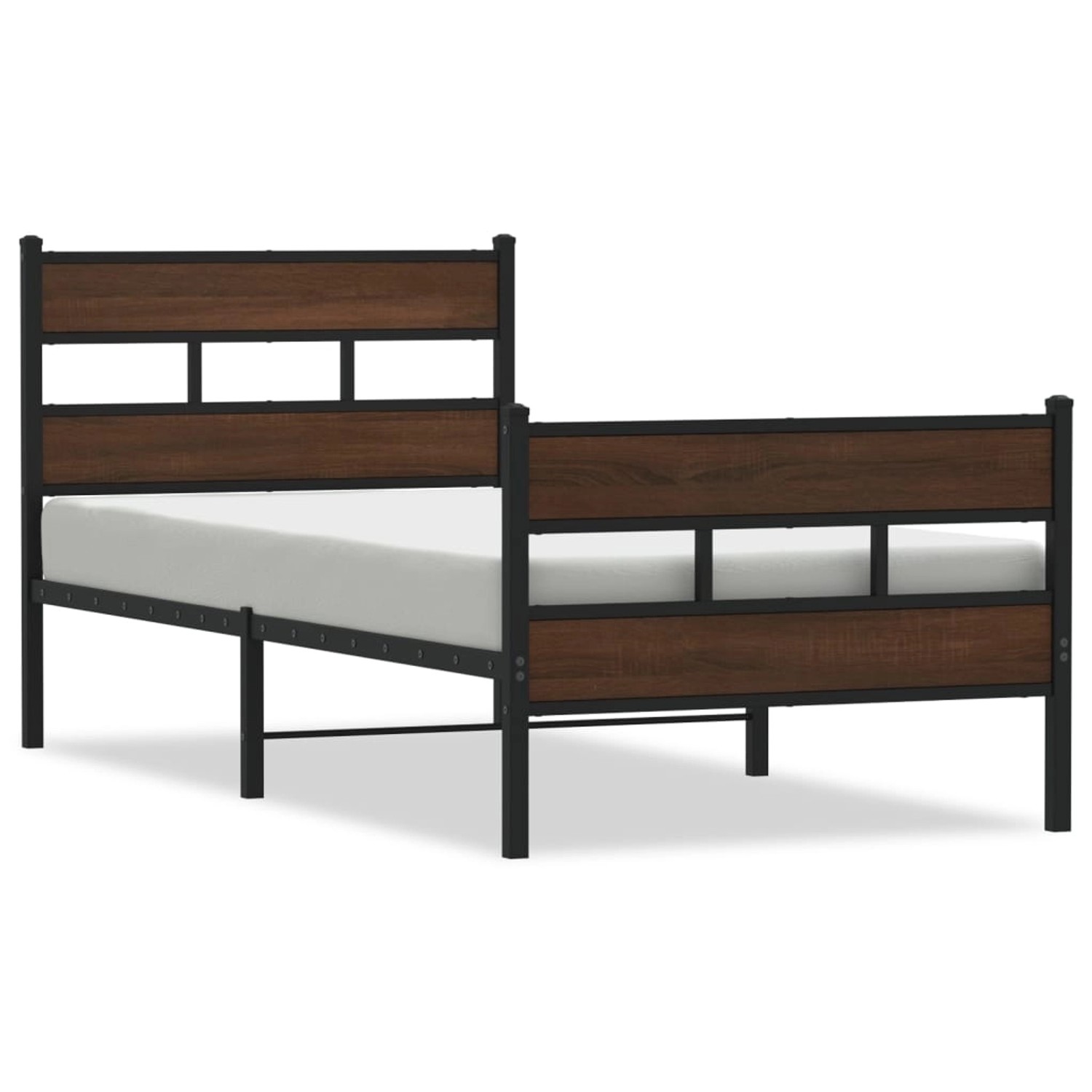 vidaXL Bettgestell ohne Matratze mit Kopf- und Fußteil 75x190 cm 4017159