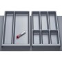 SOTECH ORGA-BOX Vario SET 2 Silbergrau für 100er Schublade Mehrzweckeinsatz Besteckeinsatz Antirutschmatte Orga-Weave