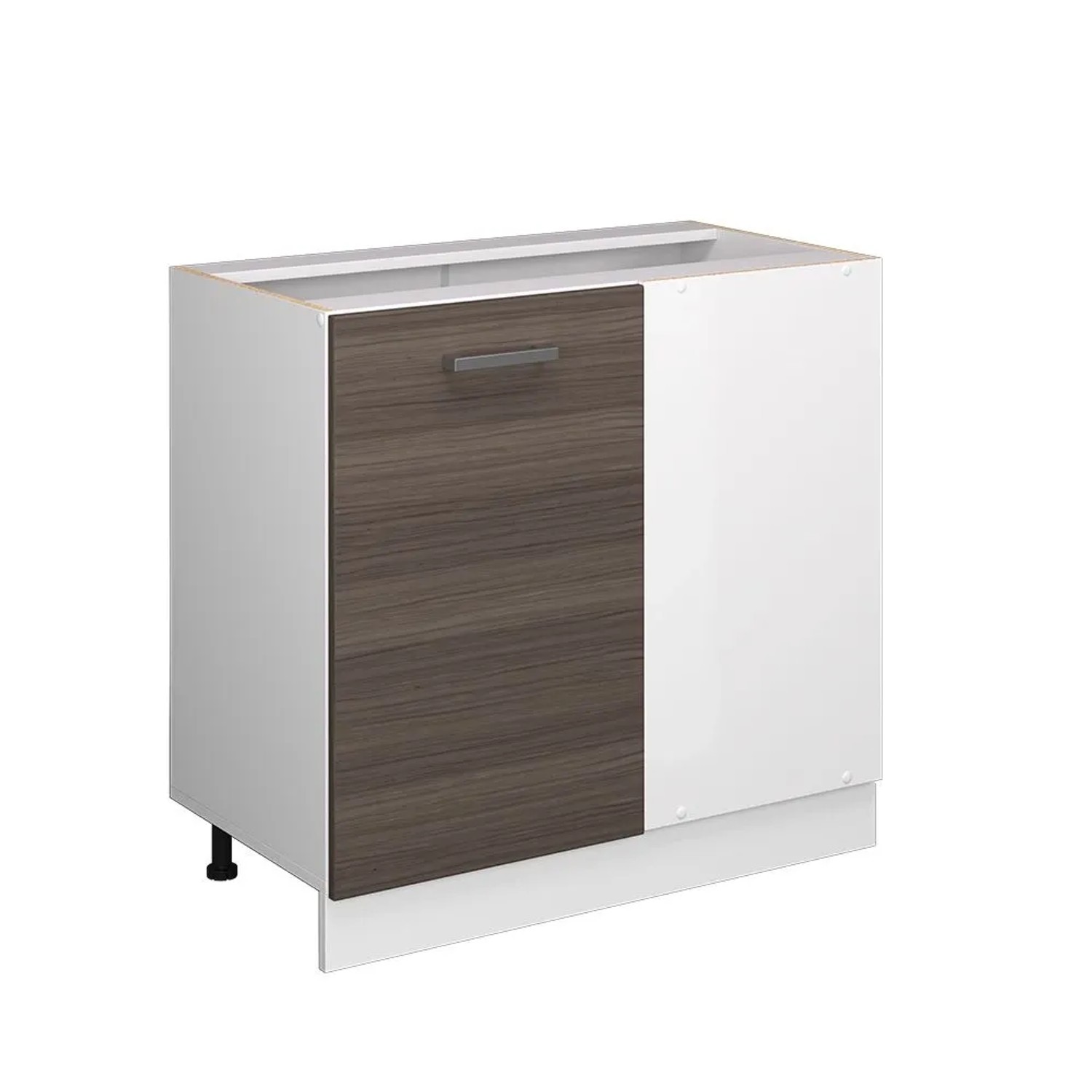 Vicco Eckunterschrank R-Line Küchen Eckschrank Grau Weiß 86 cm ohne Arbeitsplatte