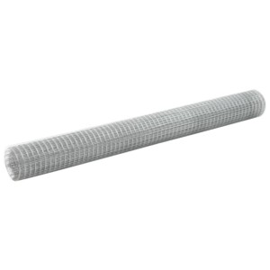 vidaXL Drahtzaun Verzinkter Stahl 25x1,5 m Silbern 143621