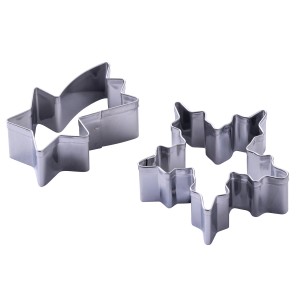 Zenker Ausstecher-Set Sternschnuppe und Schneeflocke Silber 2-teilig