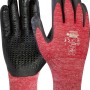 LUX Allroundhandschuhe für Damen, Größe 8, rot/schwarz, ideal für Arbeiten mit Werkzeugen.