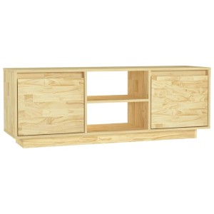 VidaXL TV-Schrank aus Kiefernholz, 110x30x40 cm, mit Fächern und Türen für Wohnzimmer.