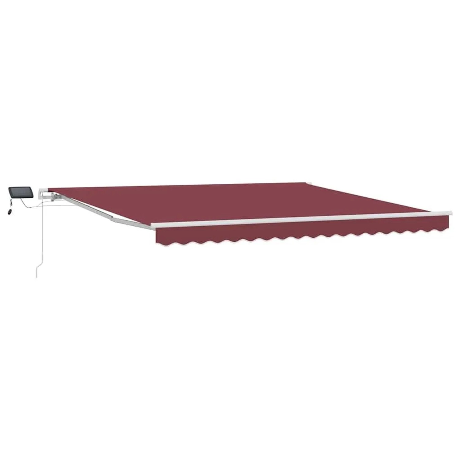 vidaXL Markise Manuell mit LED Weinrot 400x300 cm 3214974