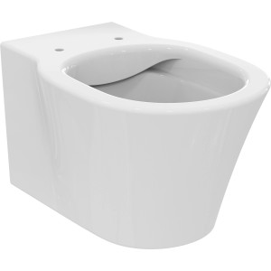 Weißes Ideal Standard Connect Air Wand-WC ohne Spülrand, aus Kristallporzellan.