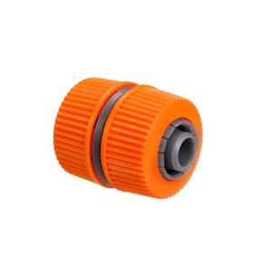FUXTEC Schlauchreparator Basic FX-SRP4 aus orange-grauem Kunststoff für 3/4 Zoll Gartenschläuche.