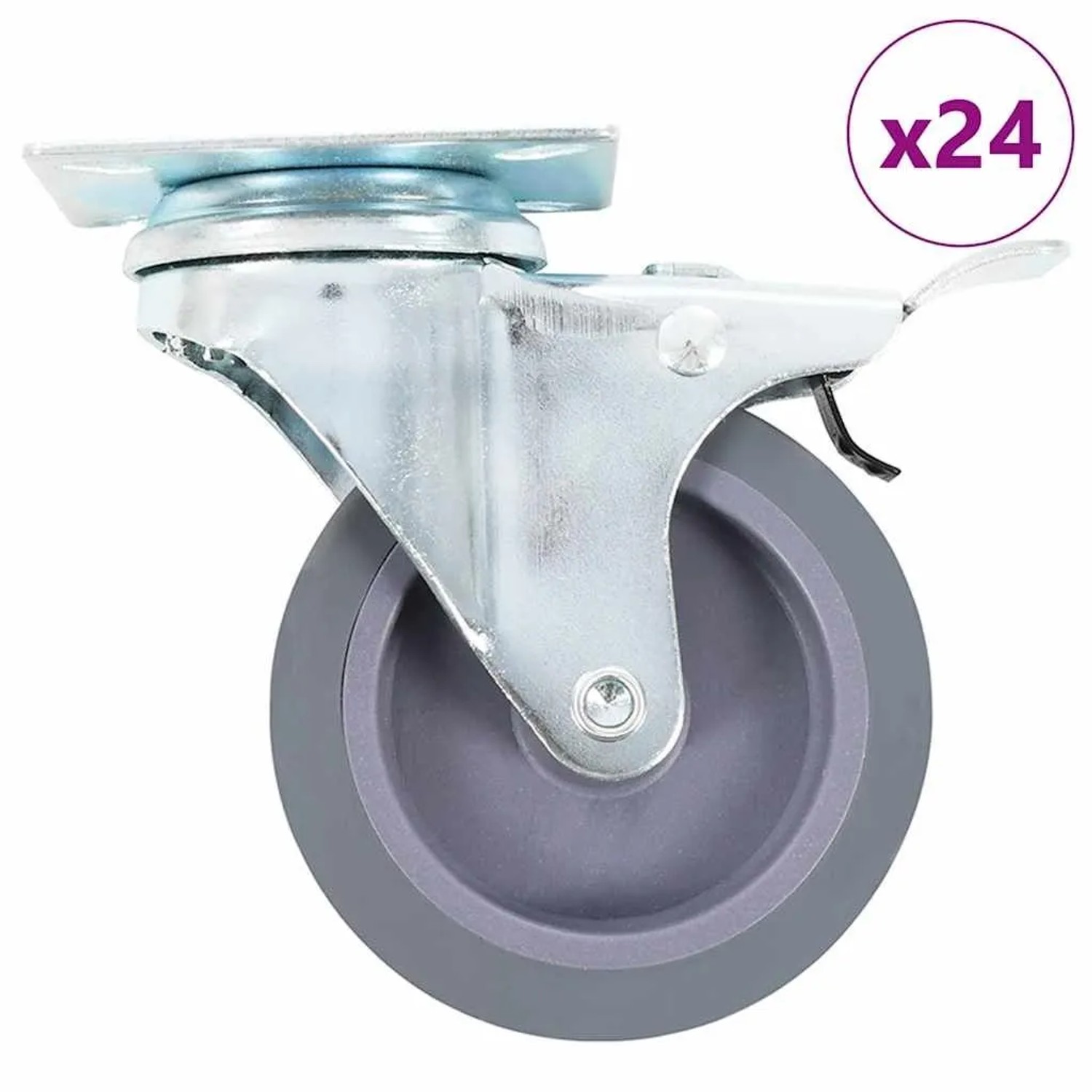vidaXL 24 Stk Lenkrollen 75 mm 277839