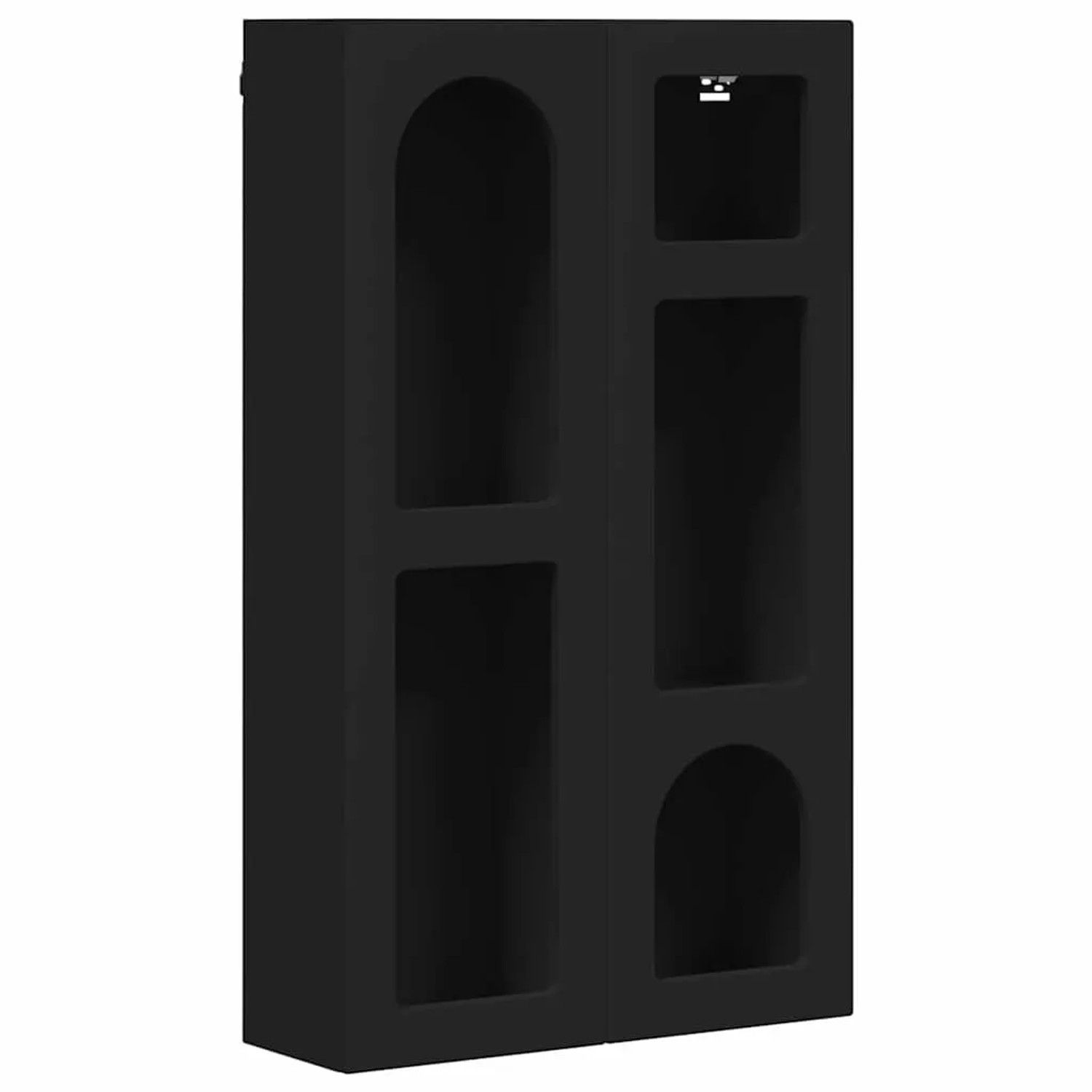 vidaXL Hängeschrank mit Regal Schwarz 59 x 20 x 100 cm Holzwerkstoff 891365