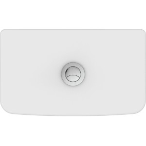 Weißer Ideal Standard Connect Air Spülkasten, Aufputz mit Chrom-Druckknopf.