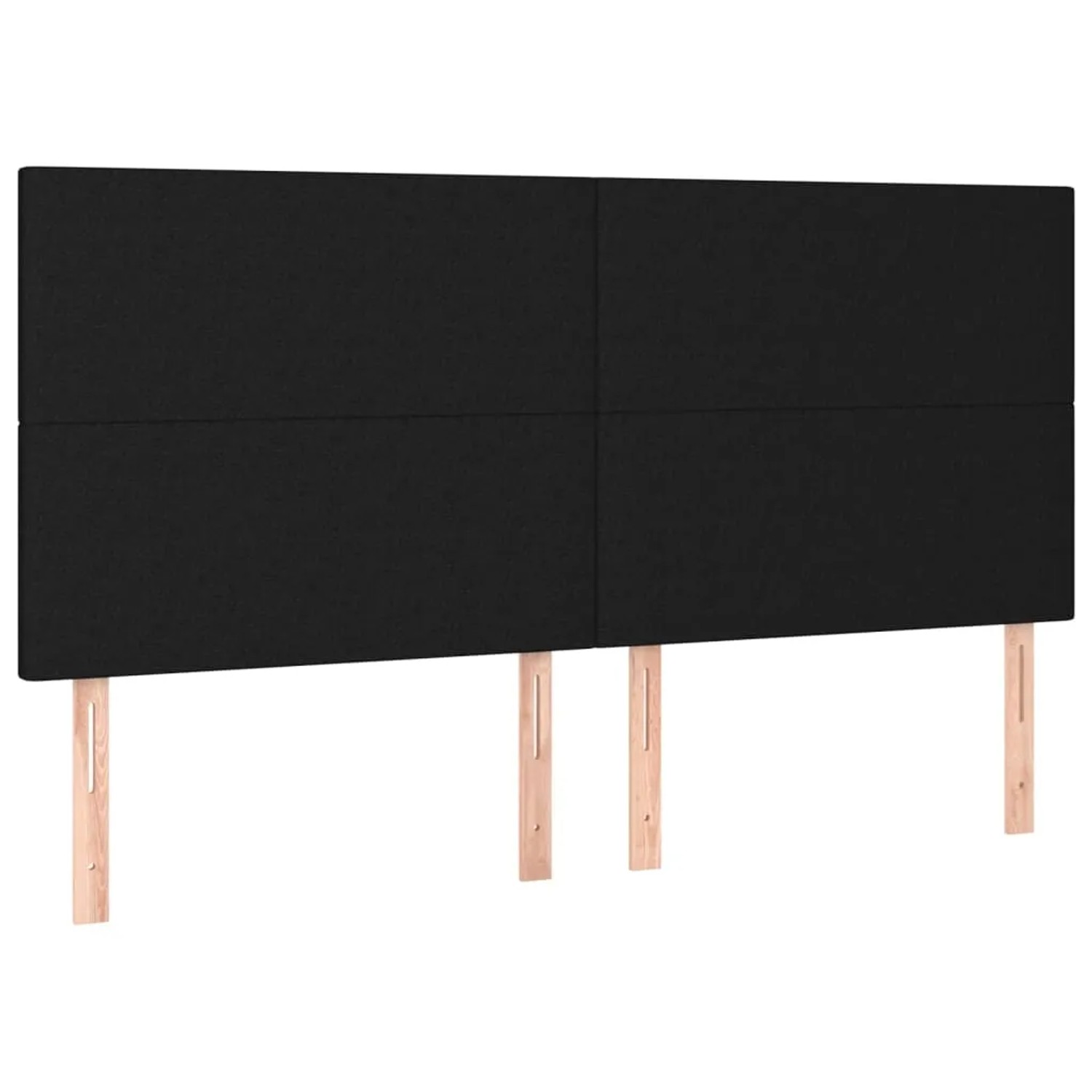 Schwarzes vidaXL Boxspringbett mit Stoffbezug, 180x200 cm, inklusive Kopfteil.