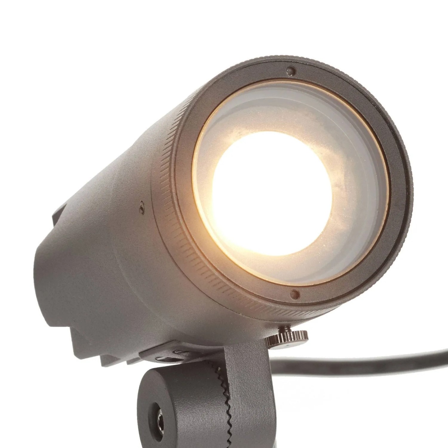 Moderner LED-Außenstrahler Daja von Lucande aus Aluminium in Alu-Optik, 1-flammig.