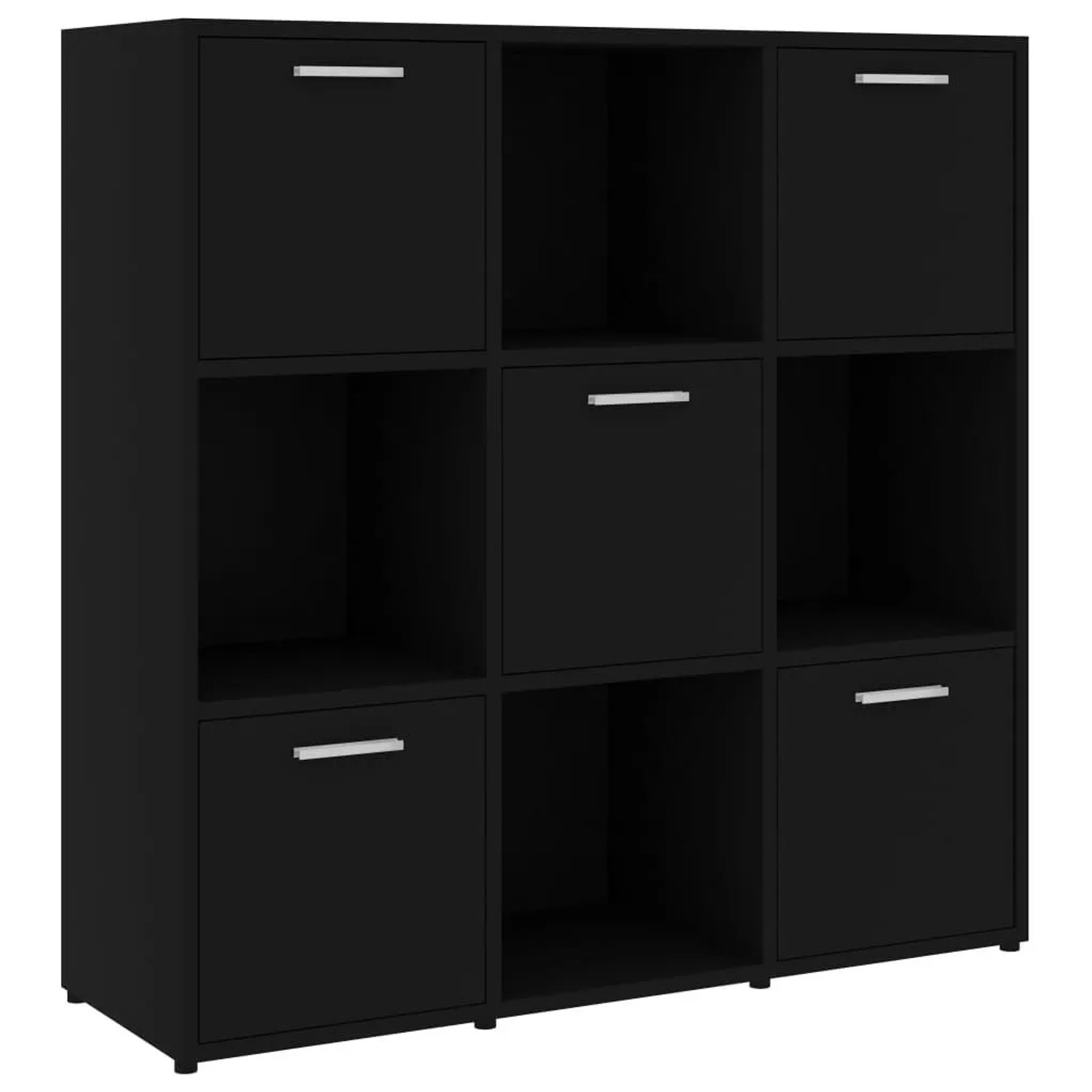 vidaXL Bücherregal Schwarz 90x30x90 cm Holzwerkstoff 802931 günstig online kaufen