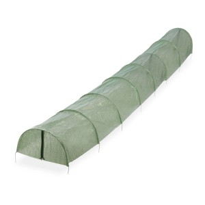 Relaxdays Folientunnel PE Stahl Grün Reißverschluss 500 cm x 47 cm x 47 cm 1 kg