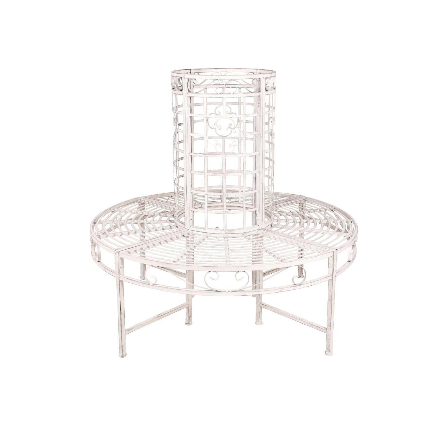 Garden Pleasure Baumbank Larissa Pulverbeschichtet Ø 121 cm x 112 cm Stahl
