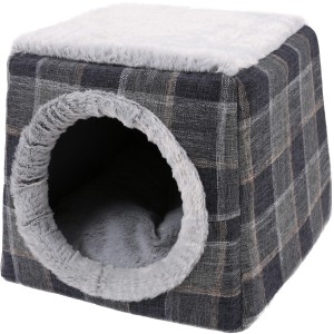 Heim Hunde- und Katzenhöhle Schottland, kariert, 40x40x34 cm. Gemütlicher Rückzugsort für Haustiere.
