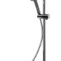 Verchromtes Schulte Duschsystem Rain Classic Plus mit Thermostat und eckiger Kopfbrause.