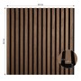 Homestyle4u Akustikpaneel Holz 60x60 cm Braun Wallnuss Wandpaneele Paneele_3