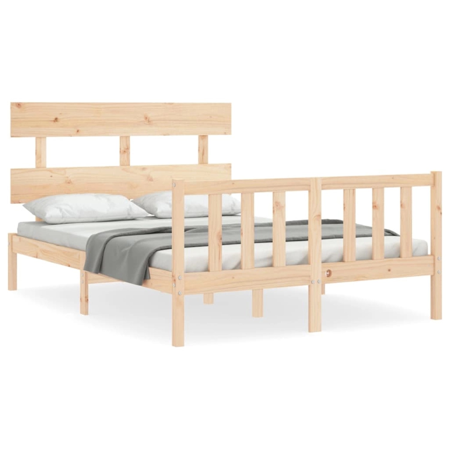 vidaXL Massivholzbett ohne Matratze 140x200 cm Kiefernholz 3193271 günstig online kaufen