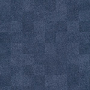 Dunkelblaue Vliestapete mit Karomuster für Wohn- und Schlafräume.