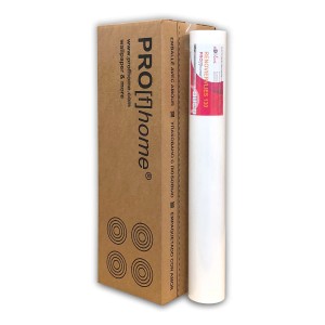 PROFHOME Renoviervlies 130g, 4 Rollen, 75m², glatte, weiße Vliestapete im Karton.
