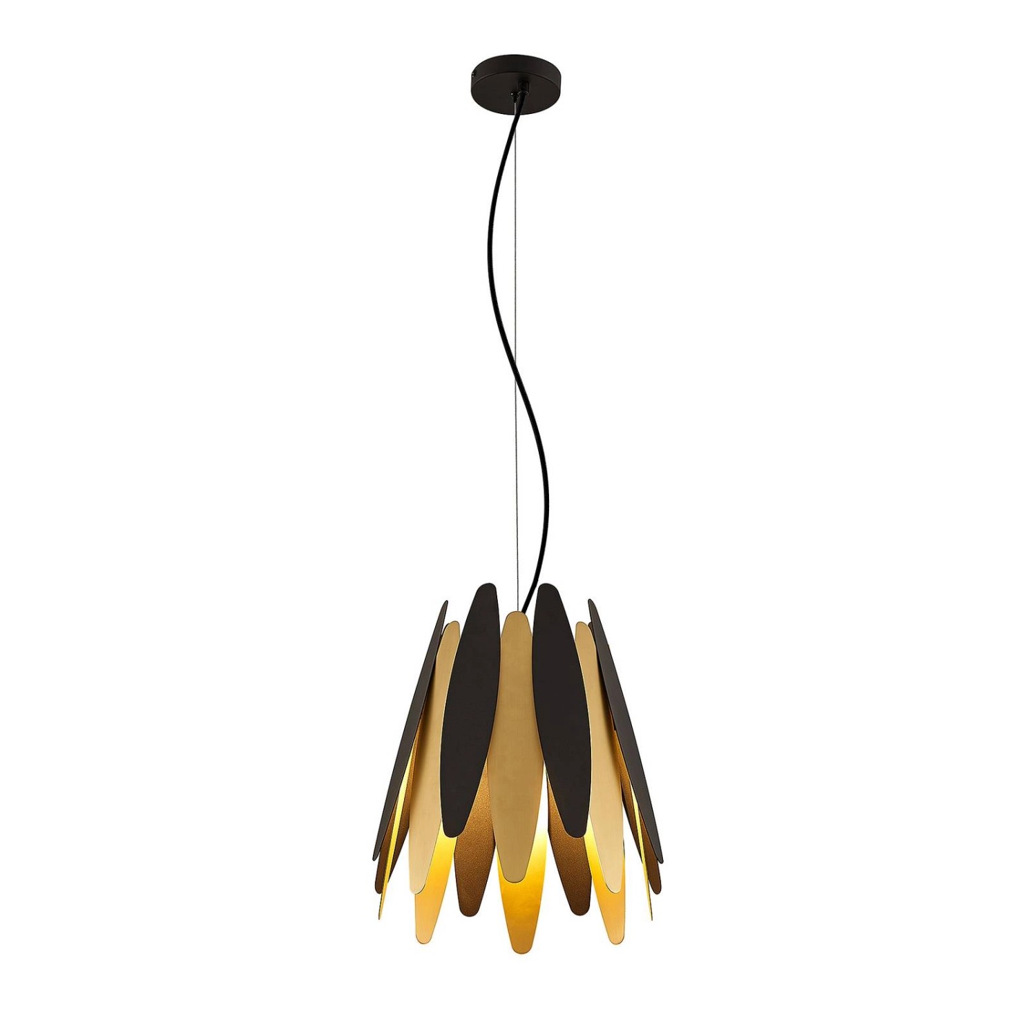 Lucande Pendelleuchte Lounit 9639251 Design Modern in Schwarz aus Metall 1- günstig online kaufen