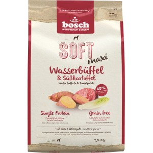 Bosch Hunde-Trockenfutter Soft Maxi mit Wasserbüffel & Süßkartoffel, 2,5kg Packung.