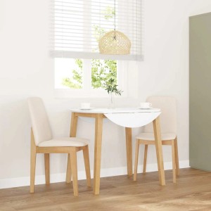 vidaXL Esszimmerstühle mit Kissen 2 Stk Massivholz Gummibaum 4102445