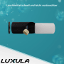 LUXULA Außenwandleuchte, schwarzes Aluminiumgehäuse mit GU10 Fassung und auswechselbarem Leuchtmittel.