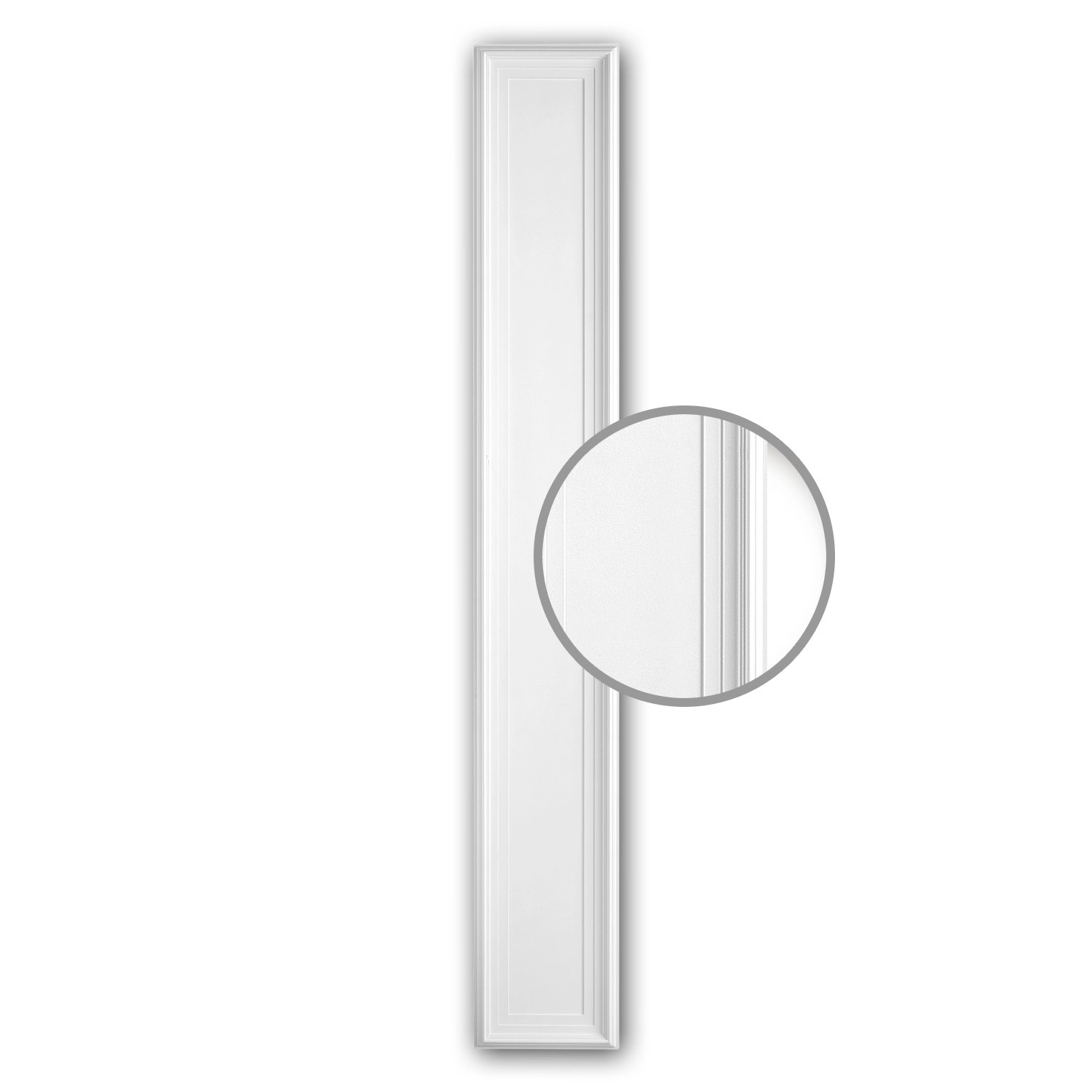 PROFHOME 122040 Pilaster Schaft Zierelement Flachsäule Wandsäule, 29 cm x 200 cm x 3,1 cm Weiß