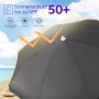 Sekey Sonnenschirm, 160cm, UV50+, wasserdicht, ideal für Strand und Balkon.