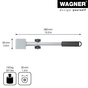 Wagner Möbelheber mit Hebeschaufel, Tragkraft 150 kg, Länge 38 cm. Transporthilfe für Möbel.