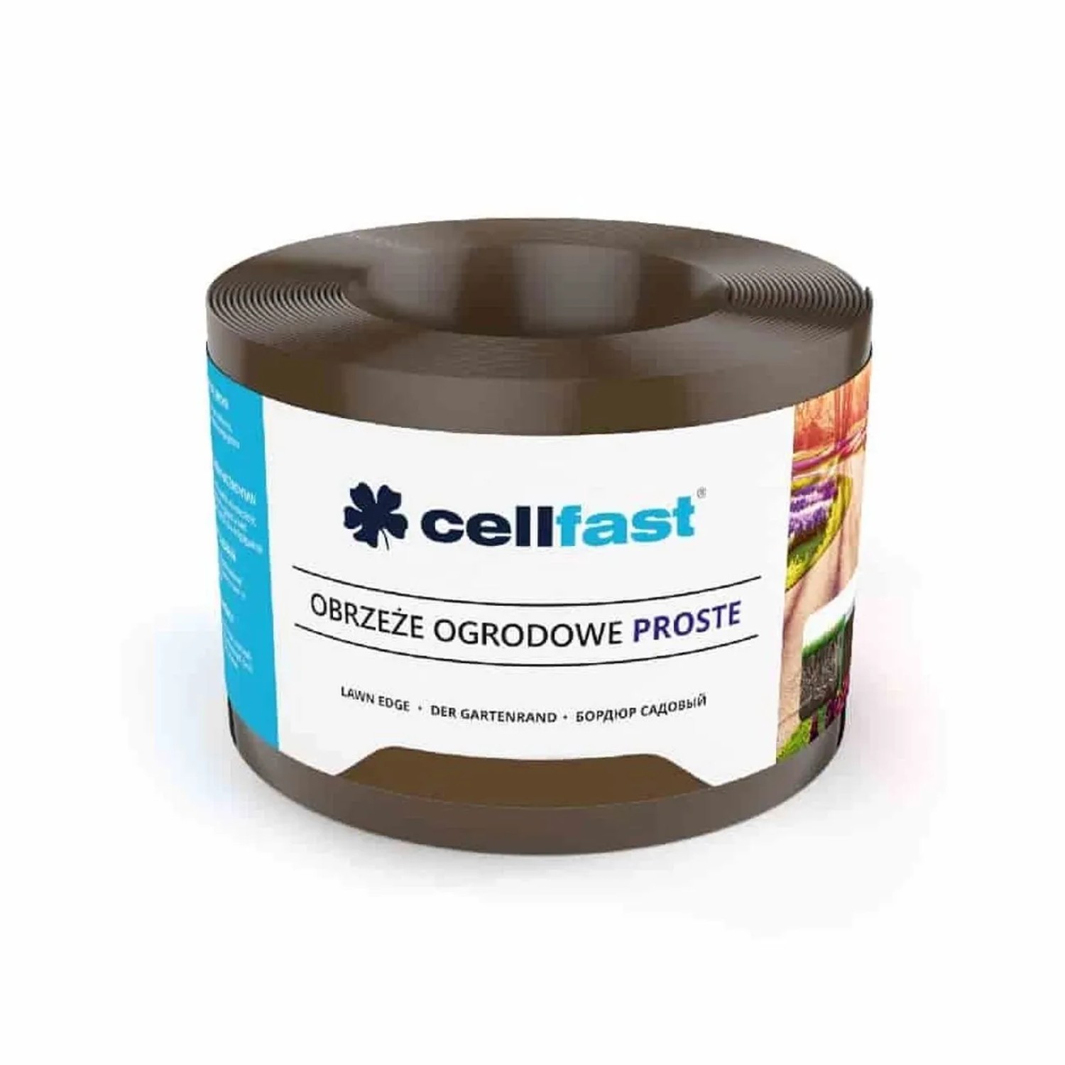 Cell fast Rasenkante Braun 15 cm x 9 m Flexible Beeteinfassung