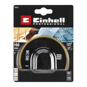 Einhell HSS BiM Sägeblatt, halbrund, Ø 100mm, Titanbeschichtung für Multitool. Zubehör für präzise Schnitte.