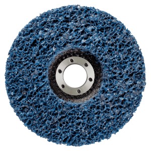 Pferd Vlieswerkzeug PCLD Plus, 125 mm, blau, für Schleifmaschinen. Zum Reinigen und Aufrauen von Oberflächen.