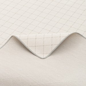 Heller, flachgewebter Snapstyle In & Outdoor Teppich Oslo mit Karo-Muster, 100x100 cm.