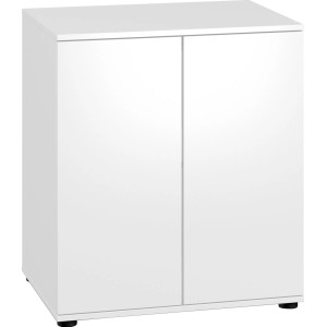 Weißer Juwel Aquariumunterschrank SBX Lido 200 mit zwei Türen für Aquarienzubehör.