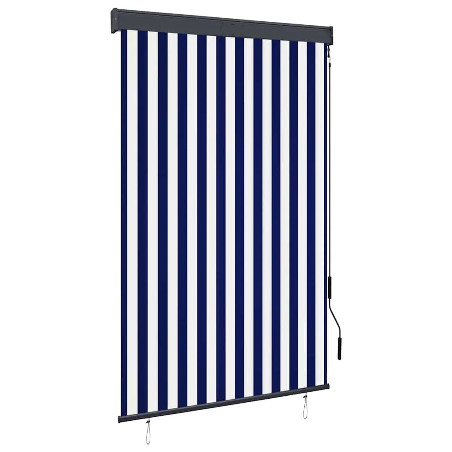 vidaXL Außenrollo 120 x 250 cm Blau und Weiß 145961