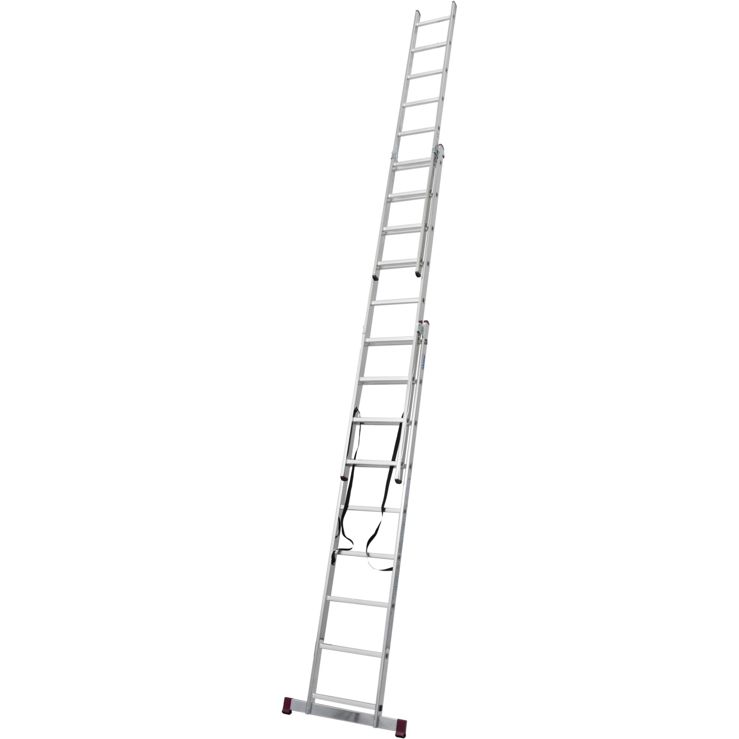 Krause Corda Vielzweckleiter 3 x 9 Sprossen, Treppenversion, aus Aluminium, als Anlege-, Schiebe- und Stehleiter nutzbar.