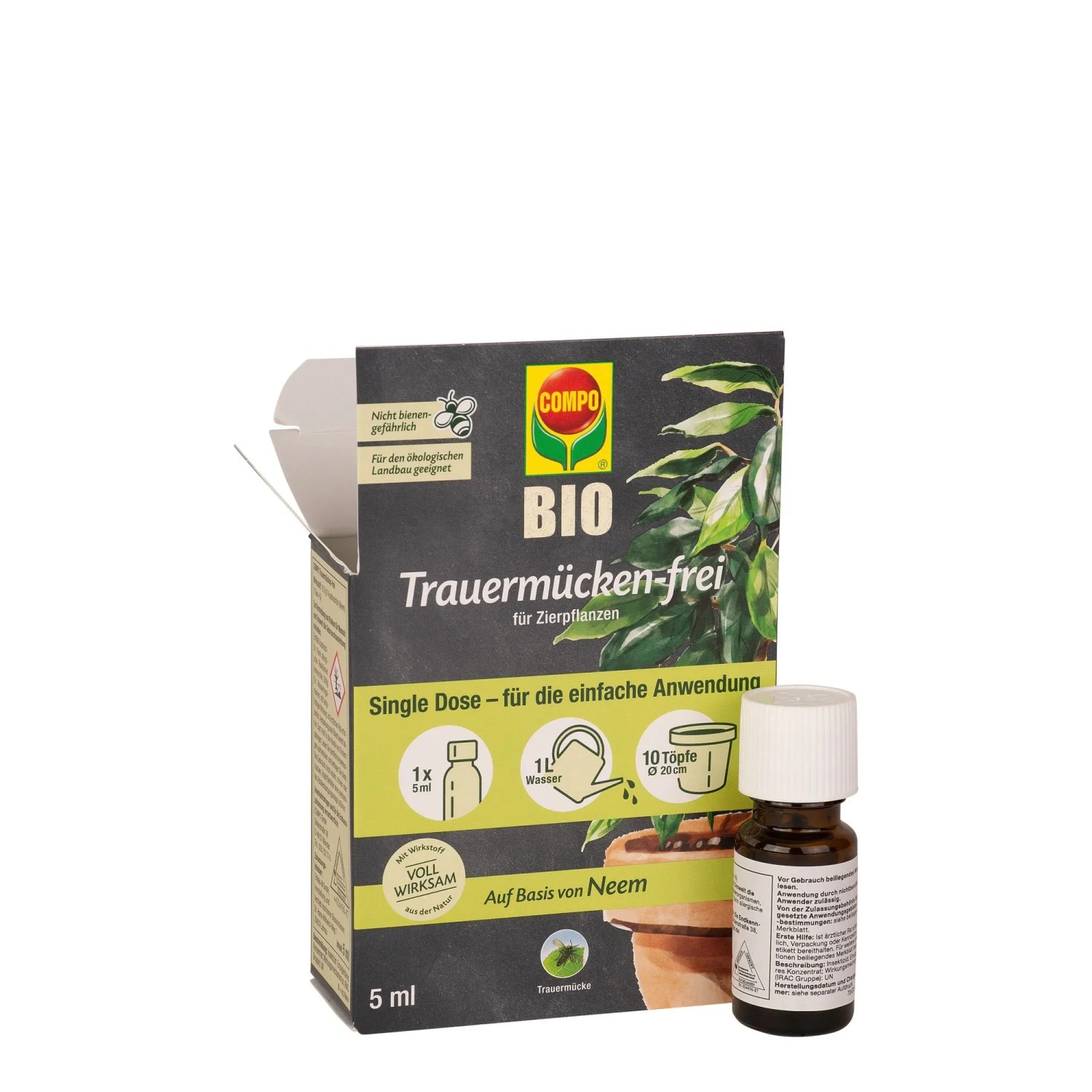 Compo Trauermücken-frei 5ml: Mittel gegen Trauermücken und Schädlinge an Pflanzen.