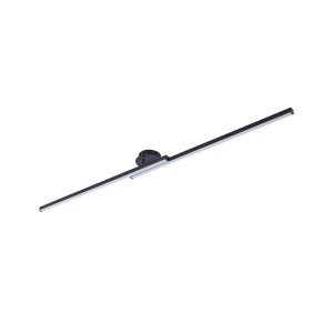 Lindby LED Deckenleuchte Aurendor 10018689 Modern in Schwarz aus Aluminium 2-flammig Wohnzimmerleuchte