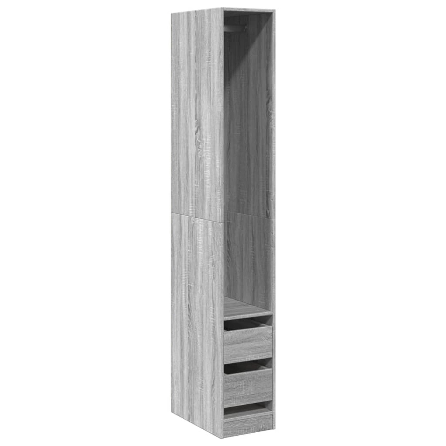 vidaXL Kleiderschrank Grau Sonoma 30x50x200 cm Holzwerkstoff 3307743 günstig online kaufen